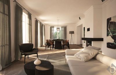 Historische Villa kaufen 5020 Salzburg, , ©Steininger: Rendering - Esszimmer, Kamin