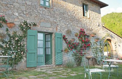 Landhaus kaufen Gaiole in Chianti, Toskana:  RIF 3003 Eingang und Garten