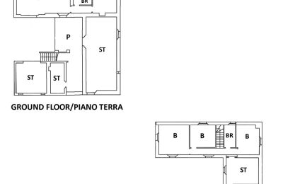 Bauernhaus kaufen Asciano, Toskana:  RIF 2982 Grundrisse