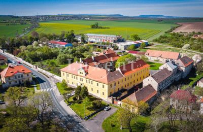 Slott till salu Cítoliby, Zamek Cítoliby, Ústecký kraj, Drönarbild