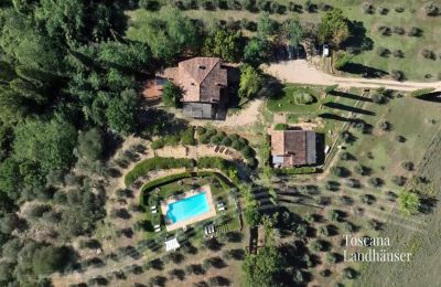 Landhaus kaufen Chianciano Terme, Toskana:  RIF 3061 Vogelperspektive Anwesen