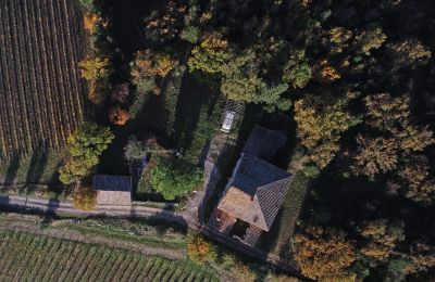 Landhaus kaufen Gaiole in Chianti, Toskana:  RIF 3073 Vogelperspektive