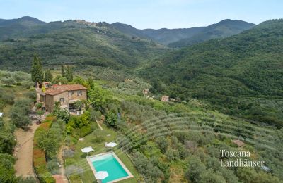 Landhuis te koop Loro Ciuffenna, Toscane:  RIF 3098 BLick auf Anwesen und Umgebung