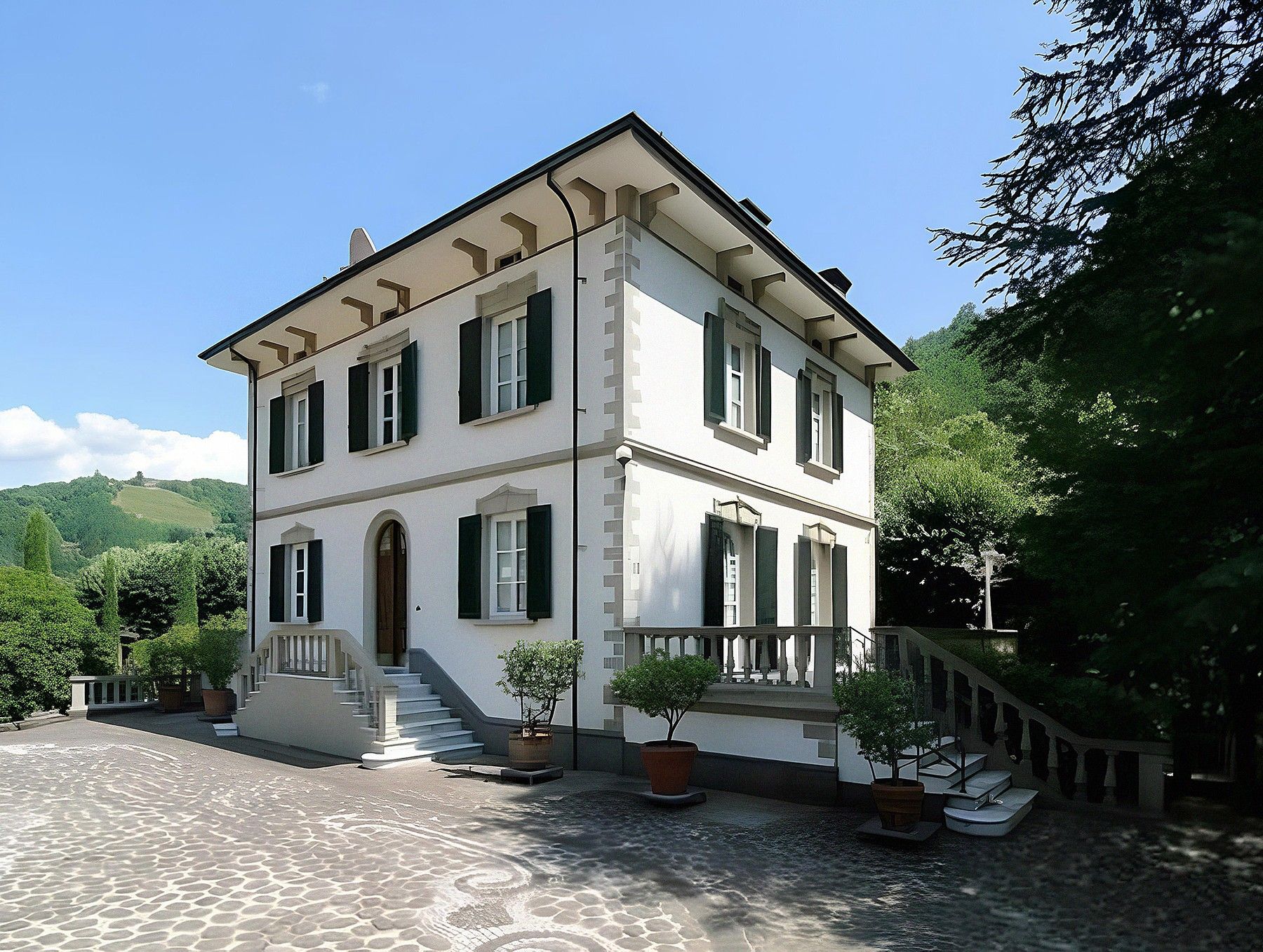 Bilder Toskana-Anwesen in Bagni di Lucca mit Herrenhaus, Bauernhaus und Park