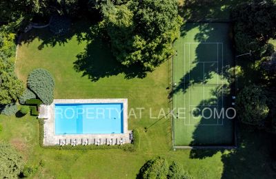 Historisk villa til salg Griante, Lombardiet, Shared Pool and Tennis cours