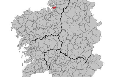 Herregård til salg Pontedeume, Calle Real, Galicien, Mapa
