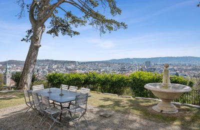 Historisk villa kaufen Biel/Bienne, Alpenstrasse 95, Bern/Berne, Panoramablick über die Bieler Dächer, die Alpenkette und den Bielersee