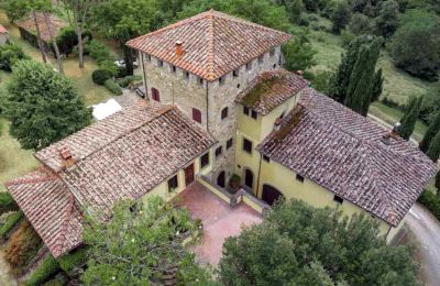 Borg til salg Vicchio, Toscana, Dronefoto