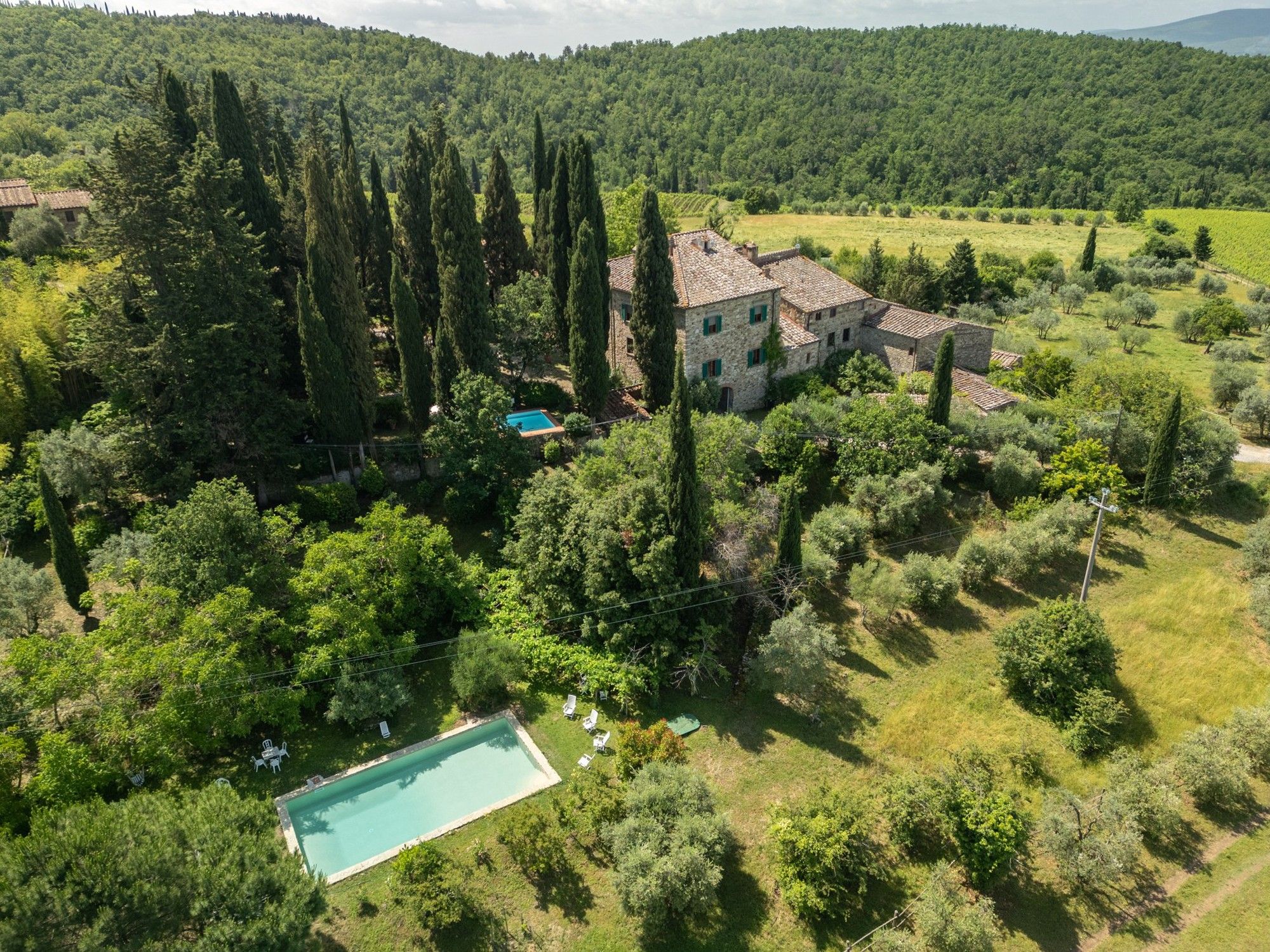 Bilder Historisk by med villa och sex gästhus i Castellina in Chianti