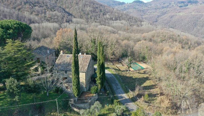Landsted til salgs Cortona, Toscana,  Italia