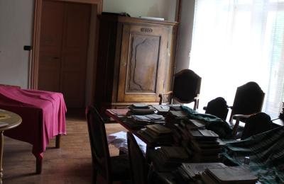 Historische Villa kaufen Faido, Tessin, Sala da pranzo restaurata con accesso indipendente al giardino