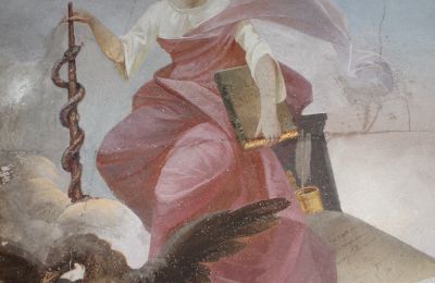 Historische Villa kaufen Faido, Tessin, affresco