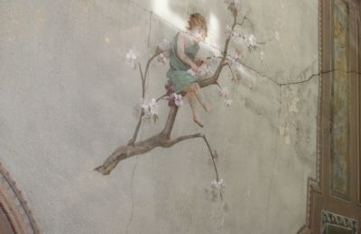 Historische Villa kaufen Faido, Tessin, affresco