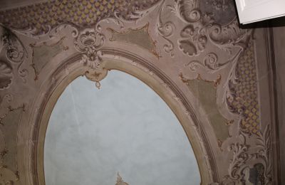 Historische Villa kaufen Faido, Tessin, affresco restaurato