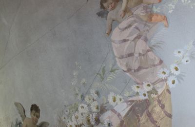 Historische Villa kaufen Faido, Tessin, affresco