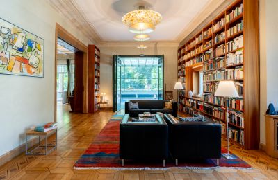 Historische Villa kaufen Berlin, Matterhornstrasse  82, Bibliothek I Sichtachse 