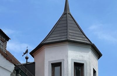 Schloss kaufen 84375 Kirchdorf am Inn, Hofmarkstraße 2, Bayern, Blick auf Türmchen und Wetterfahnen