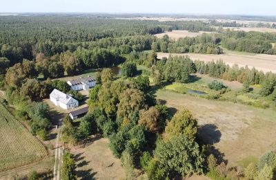 Herregård til salg Mołomotki-Dwór, województwo mazowieckie, widok z góry na park