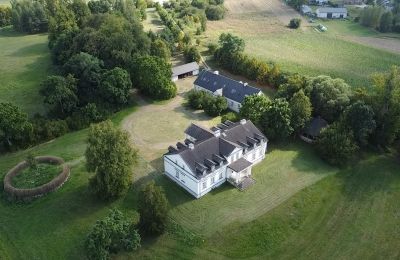 Herregård til salg Mołomotki-Dwór, województwo mazowieckie, Widok na dwór i oficynę