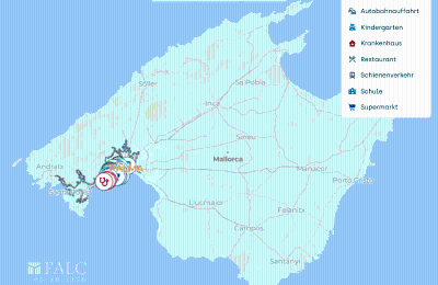 Herrgård till salu Mallorca, Palma, Gènova, Balearerna, Lageplan