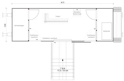 Historisk ejendom til salg 15324 Groß Neuendorf, Hafenstraße 1A, Brandenburg, Grundriss Barwaggon
