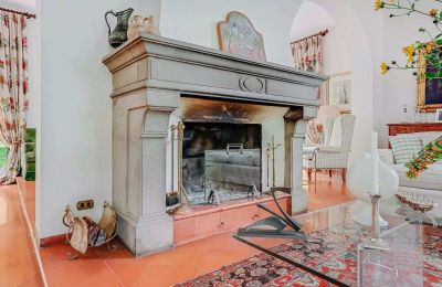 Historische villa te koop Castelletto Sopra Ticino, Piemonte:  Open haard
