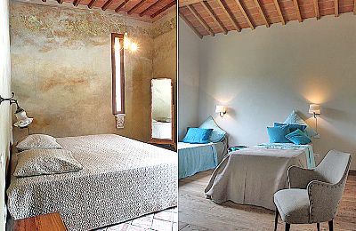 Landhaus kaufen Montescudaio, Toskana:  RIF 2185 Detailansicht Schlafzimmer