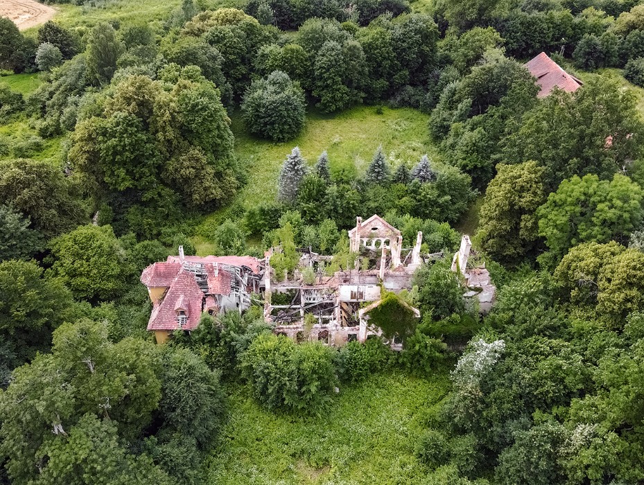 Ruine des Gutshauses in Mieduniszki Wielkie, Mieduniszki Wielkie