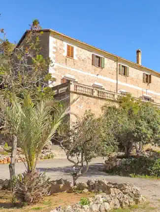 Herrenhaus in Palma de Mallorca mit Panoramablick auf Meer und Bucht, Palma, Balearische Inseln